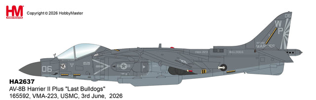 Hobby Master HA2637 AV-8B Harrier II Plus Last Bulldogs