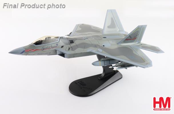 HA2811C | Hobby Master Military 1:72 | Lockheed Martin F-22 Raptor, Spirit of America (with underwing ordnance - 2 X AGM-158, 8 X AIM-120) & 2 X Fuel Tanks