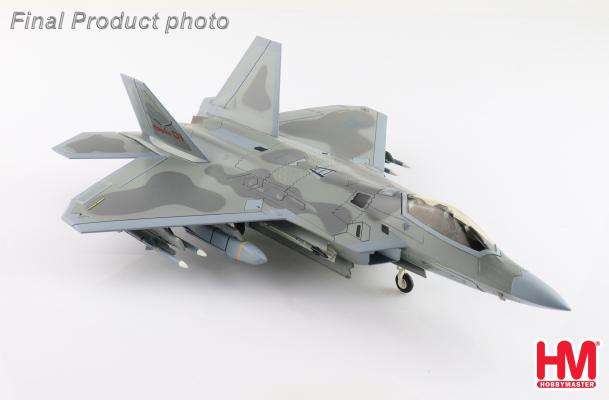 HA2811C | Hobby Master Military 1:72 | Lockheed Martin F-22 Raptor, Spirit of America (with underwing ordnance - 2 X AGM-158, 8 X AIM-120) & 2 X Fuel Tanks
