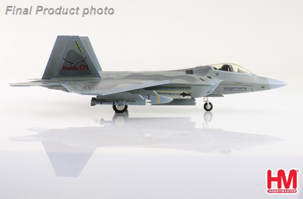 HA2811C | Hobby Master Military 1:72 | Lockheed Martin F-22 Raptor, Spirit of America (with underwing ordnance - 2 X AGM-158, 8 X AIM-120) & 2 X Fuel Tanks