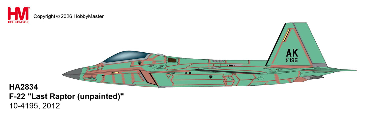 HA2834 | Hobby Master Military (1/72) | F-22 Last Raptor unpainted 10-4195 2012