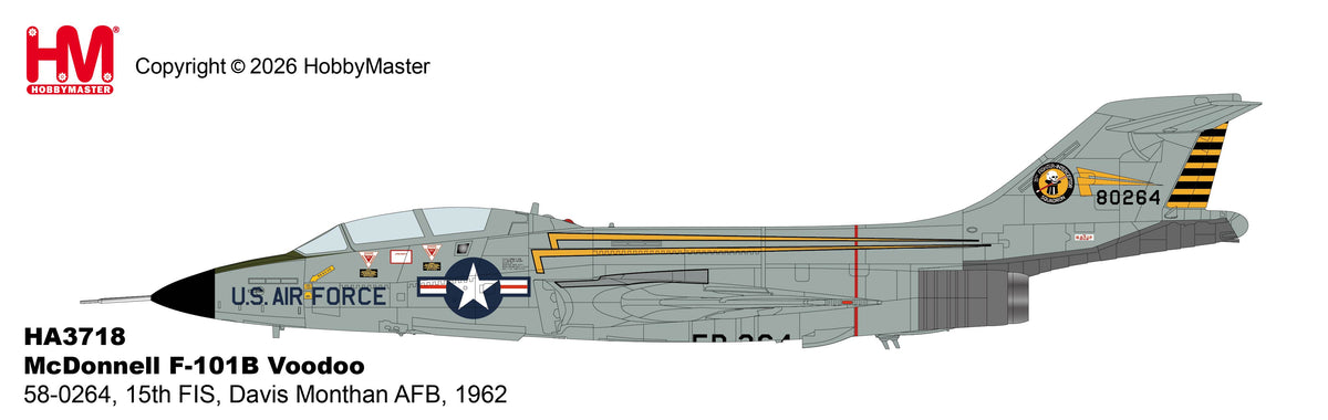 Hobby Master HA3718 F-101B Voodoo 15th FIS
