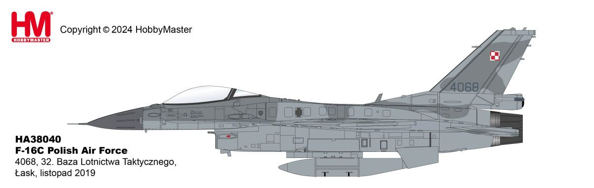 HA38040 | Hobby Master Military 1:72 | F-16C Polish Air Force 4068, 32. Baza Lotnictwa Taktycznego, Łask, listopad 2019 | was due September 2024