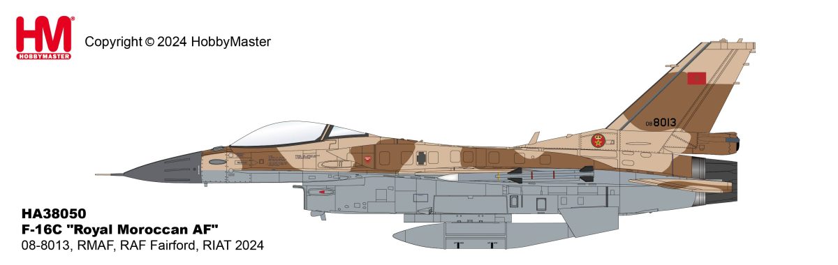 HA38050 | Hobby Master Military 1:72 |F-16C Royal Moroccan AF 08-8013, RMAF, RAF Fairford, RIAT 2024 | is due July 2025