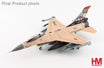 F-16V fighter jet model in 1:72 scale with pilot figure, weapons, stand and landing gear.
