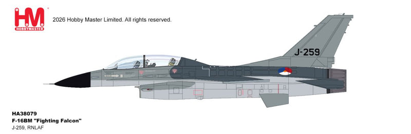 HA38079 | Hobby Master Military 1:72 | F-16B "Fighting Falcon" J-259, RNLAF | is due March 2026