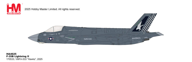 HA4625 | Hobby Master Military 1:72 | F-35B Lightning II 170533, VMFA-533 Hawks, 2025 (beast mode) | is due October 2025