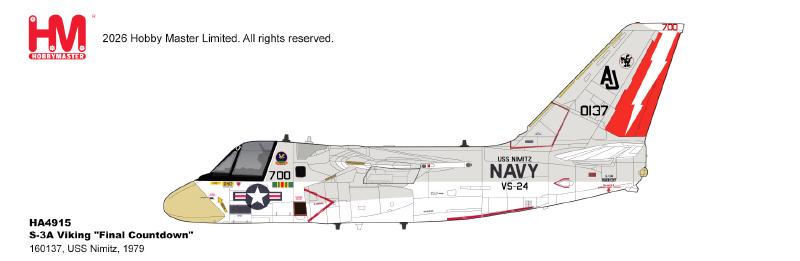 HA4915 | Hobby Master Military 1:72 | S-3A Viking "Final Countdown" 160137, USS Nimitz, 1979