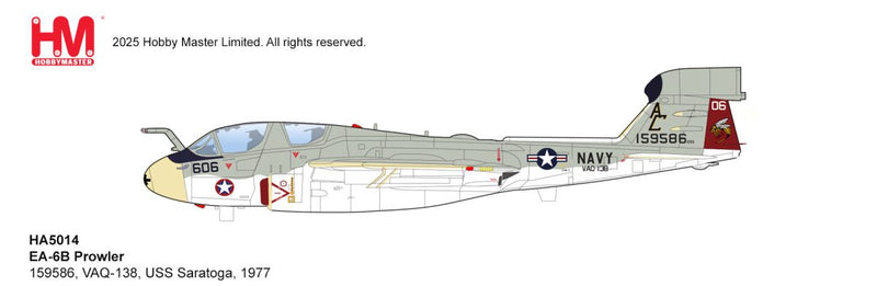 HA5014 | Hobby Master Military 1:72 | EA-6B Prowler 159586, VAQ-138, USS Saratoga, 1977 | is due March 2026