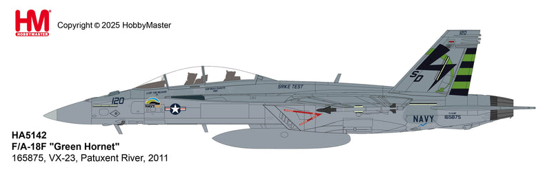 HA5142 | Hobby Master Military 1:72 | General Dynamics F/A-18F Super Hornet Green Hornet 165875, VX-23, Patuxent River, 2011 | is due September 2025