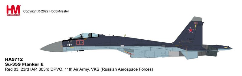 HA5712 | Hobby Master Military 1:72 | Sukhoi Su-35S Flanker E Red 03/RF-95242, 23rd IAP, 303rd DPVO, 11th Air Army, VKS | is due July 2025