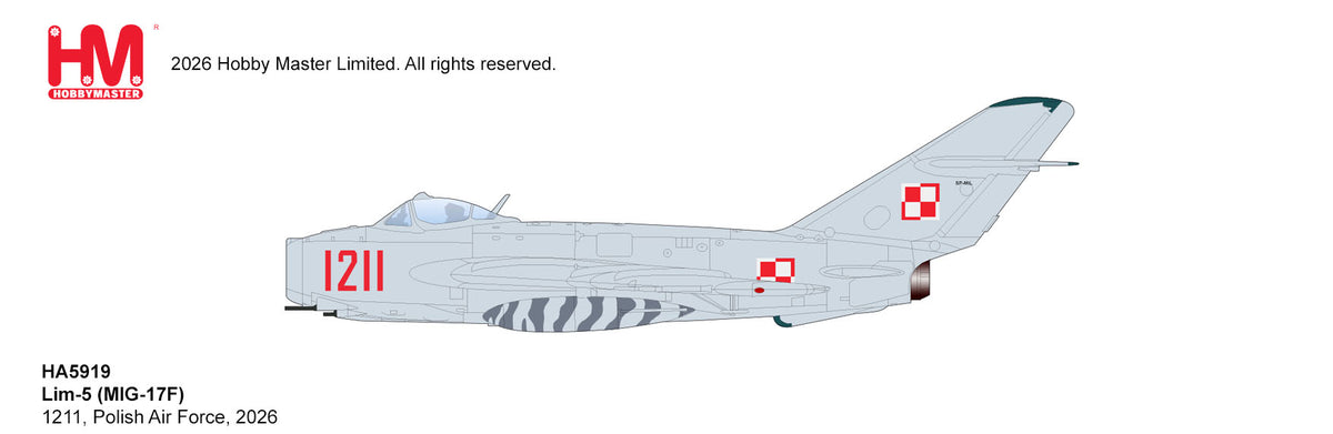 Hobby Master HA5919 Lim-5 MiG-17F Polish Air Force
