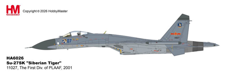 HA6026 | Hobby Master Military 1:72 | Su-27K "Siberian Tiger" 11027, The First Div. of PLAAF, 2001 | is due March 2026