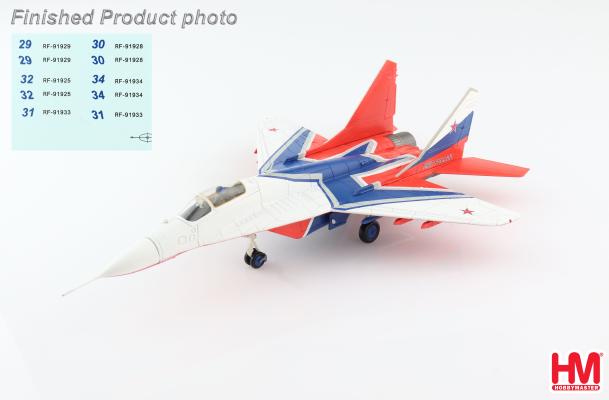 HA6511b | Hobby Master Military 1:72 | MiG-29 31 Strizhi Aerobatic Team tail decals for aircraft 29,30,31.32 and 34