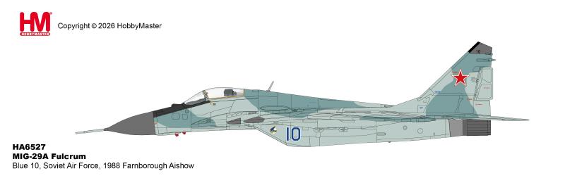 HA6527 | Hobby Master Military 1:72 | MIG-29A Blue 10, Soviet Air Force, 1988 Farnborough Aishow