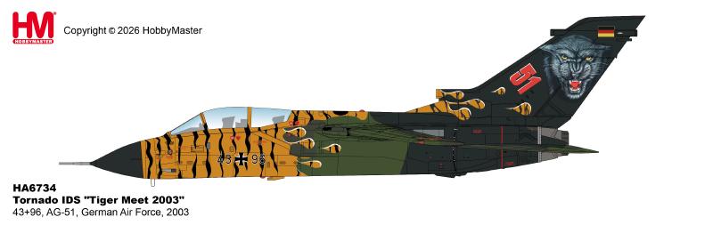 HA6734 | Hobby Master Military 1:72 | Tornado IDS "Tiger Meet 2003" 43+96, AG-51, German Air Force, 2003