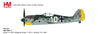 FW 190A-3 White 10 die-cast metal 1:48 scale model aircraft with display stand.
