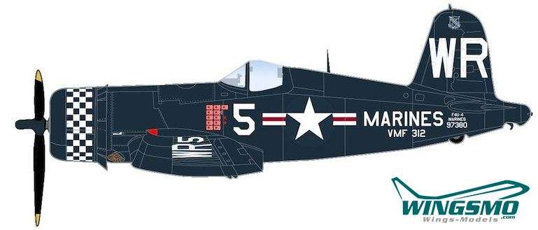 HA8228 | Hobby Master 1/48 | F4U-4 Corsair BuNo 97380, Capt. Phillip C. Delong, VMF-312, USS Bataan, April 1951 | is due July 2026