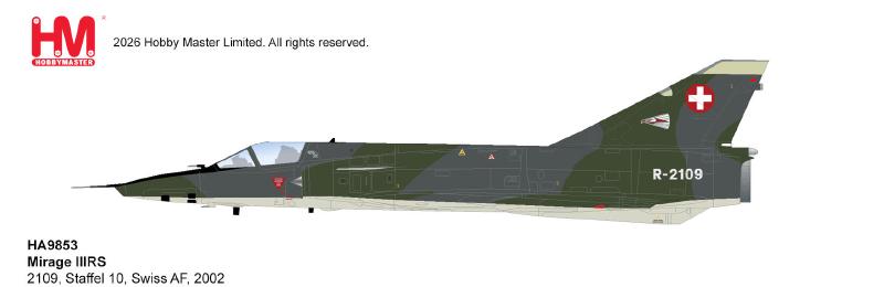 HA9853 | Hobby Master Military 1:72 | Mirage IIIRS R-2109, Staffel 10, Swiss Air Force, 2002