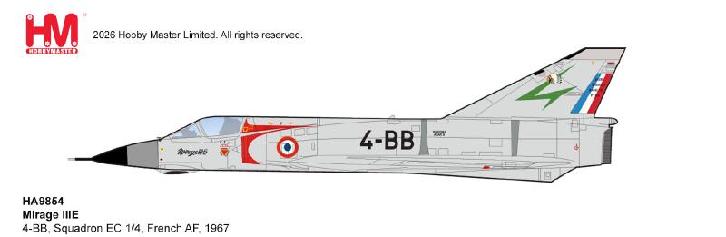 HA9854 | Hobby Master Military 1:72 | Mirage IIIE 4-BB, Squadron EC 1/4, French AF, 1967