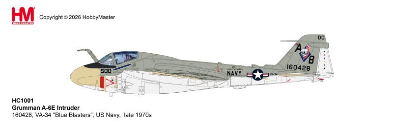 HC1001 | Hobby Master Military 1:72 | Grumman A-6E Intruder 160428, VA-34 "Blue Blasters", US Navy, late 1970s