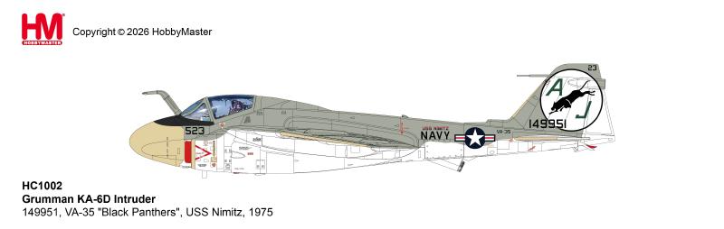 HC1002 | Hobby Master Military 1:72 | Grumman KA-6D Intruder 149951, VA-35 "Black Panthers", USS Nimitz, 1975