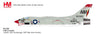 Die-cast metal 1:72 scale F-8E Crusader 150326 USS Ticonderoga model.