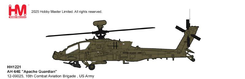 HH1221 | Hobby Master 1:72 | AH-64E "Apache Guardian" 12-09025, 16th Combat Aviation Brigade , US Army | is due January 2026