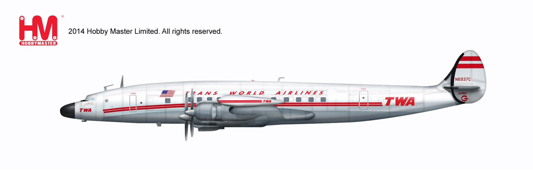 HL9015 | Hobby Master Military 1:72 | Lockheed L-1049 Super Constellation TWA, N6937C "Star of America" | is due October 2025