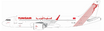 Airbus A320-251N Tunisair TS-IMY 1:200 scale die-cast metal model airplane.