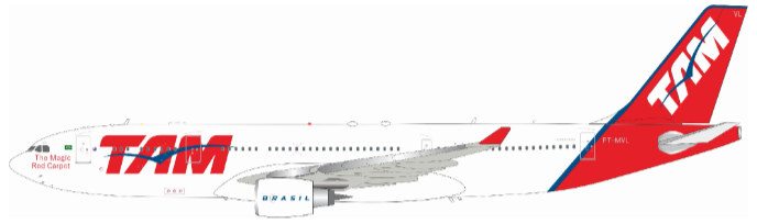 IF332TAM0526 | InFlight200 1:200 | Airbus A330-203 TAM PT-MVL | is due August 2026