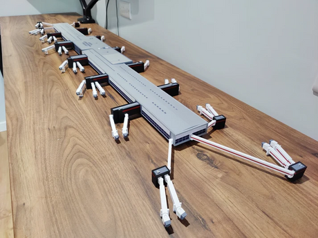London Heathrow Terminal 2 Pier 1:400 scale diorama model airport building.