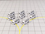AG-CEMENTMIXER | Airport Accessories 1:400 | 8x CEMENT MIXER TRUCK Airport Construction Site GSE Vehicle Models 1:400 Scale