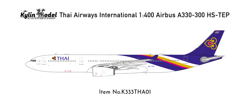 K333THA01 | Kylin Model 1:400 | Airbus 330-300 Thai Airways International HS-TEP | is due March 2026