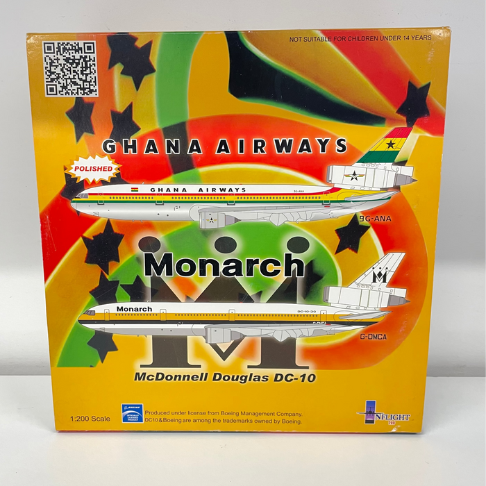 IFDC100413LR | InFlight200 1:200 | McDonnell Douglas DC-10-30 Ghana Airways 9G-ANA (polished) PRE-OWNED