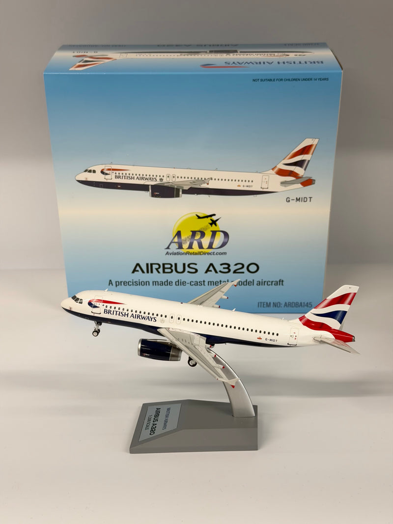 ARDBA145 | ARD Models 1:200 | Airbus A320 British Airways G-MIDT *LIMITED EDITION NO COIN*