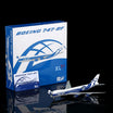 Die-cast metal HX Models 1:400 scale Boeing 747-8F AirBridgeCargo VP-BBY XL oversize model.