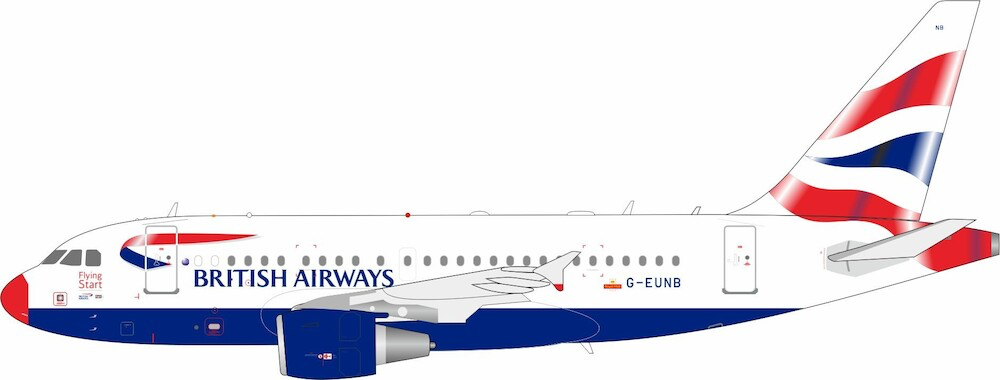 ARDBA123 | ARD Models 1:200 | Airbus A318-112/CJ British Airways G-EUNB RED NOSE