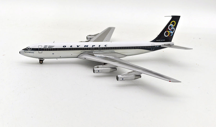 InFlight200 Boeing 707-384B Olympic SX-DBF Polished with stand REF: IF707OA0723P