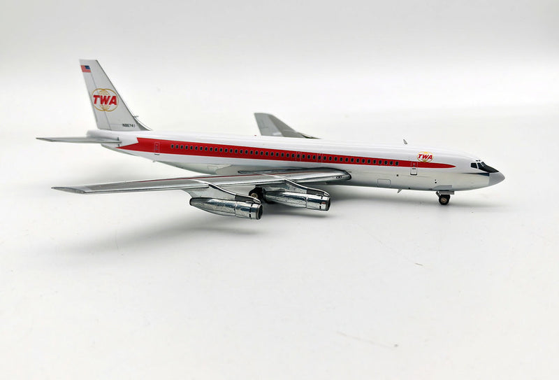 IF701TW0823P | InFlight200 1:200 | Boeing 707-131B TWA Trans World N86741 (polished, with stand)