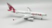 Airbus A310-308 die-cast airplane model in Qatar livery with display stand included.