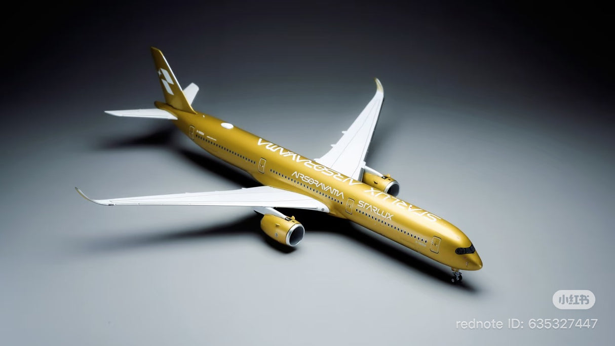 NG57047 | NG Models 1:400 | Airbus A350‑1000 Starlux Airlines B-58554 (Airsorayama Golden; Luxurious packaging) (with stand)