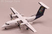 A 1:200 scale model aircraft of a Dash 8 Q100 in Olympic Air SX-BIP livery.