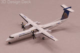 United Dash 8 Q400 N196WQ 1:400 scale model airplane by 3D Design Deck.
