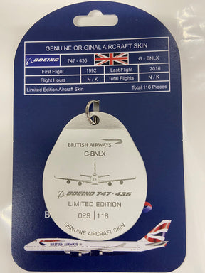 ARDTAGGBNLX | Aircraft Skin Tags | Original Aircraft Skin - Boeing 747-436, British Airways G-BNLX