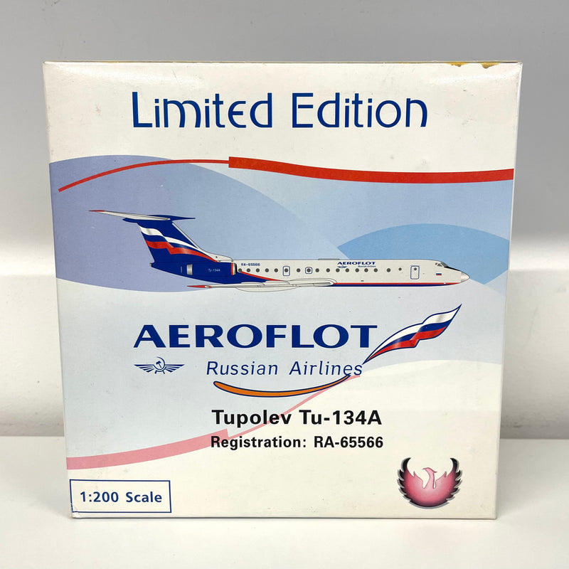 PHRA-65566 | Phoenix 1:200 | Tupolev Tu-134A Aeroflot RA-65566 **PRE-OWNED**