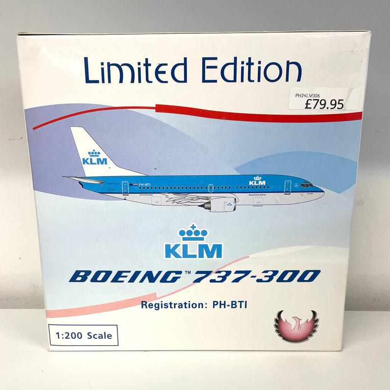 PH2KLM306 | Phoenix 1:200 | Boeing 737-300 KLM Royal Dutch Airlines 'Niels Bohr' PH-BTI**PRE OWNED**