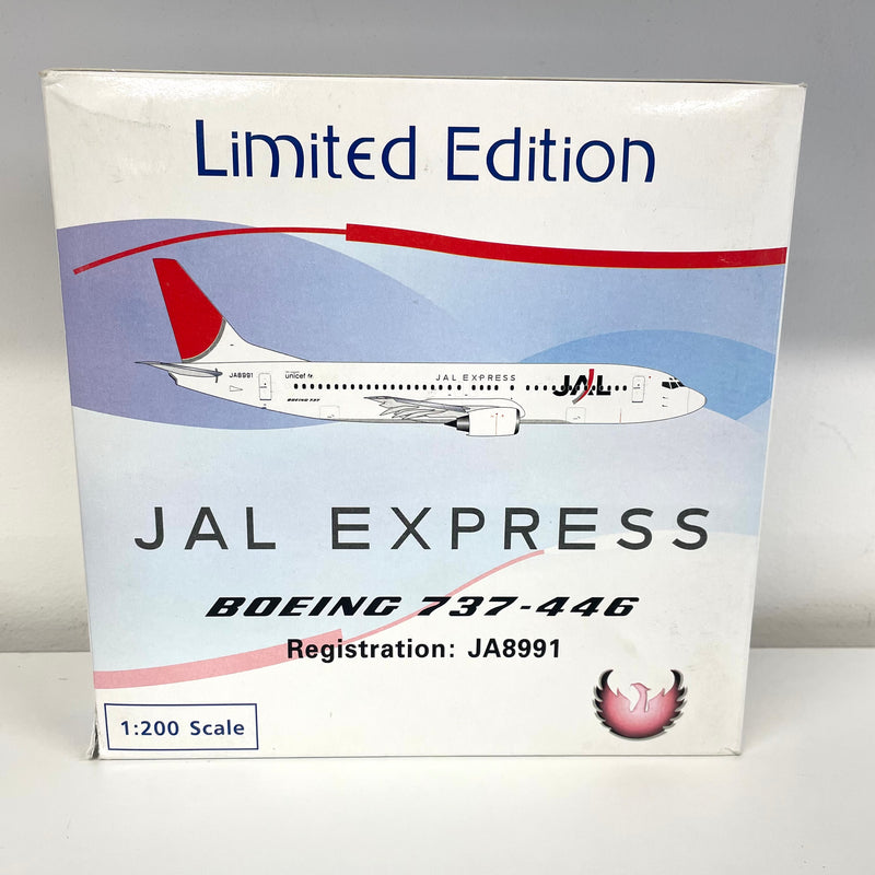 PH2JAL016 | Phoenix 1:200 | Boeing 737-400 JAL Express JA8991 PRE-OWNED