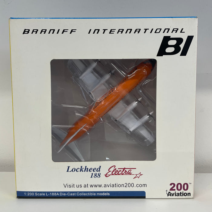 AV2188004 | Aviation 200 1:200 | Lockheed L-188 Electra Braniff 'Orange' N9706C **PRE-OWNED**