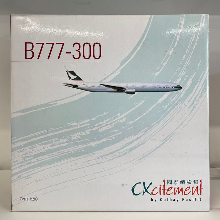 5000051000542 | Herpa 1:200 Plastic | Boeing 777-300, Cathay Pacific B-HNO (Plastic Model) **PRE-OWNED**